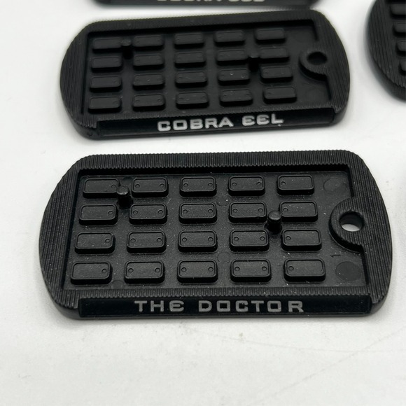 GI Joe COBRA Figure Dog Tag Display Stand Base x 8 Baroness COBRA EEL 2009 - Picture 3 of 7